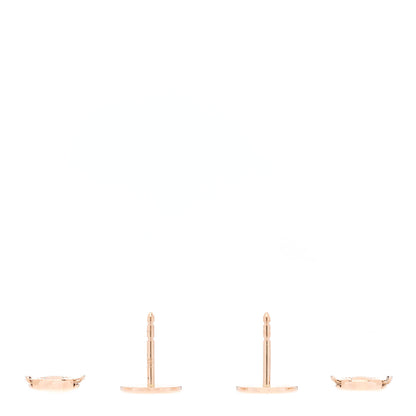 Hermes 18K Rose Gold TPM Ex-Libris Stud Earrings 3 of 5