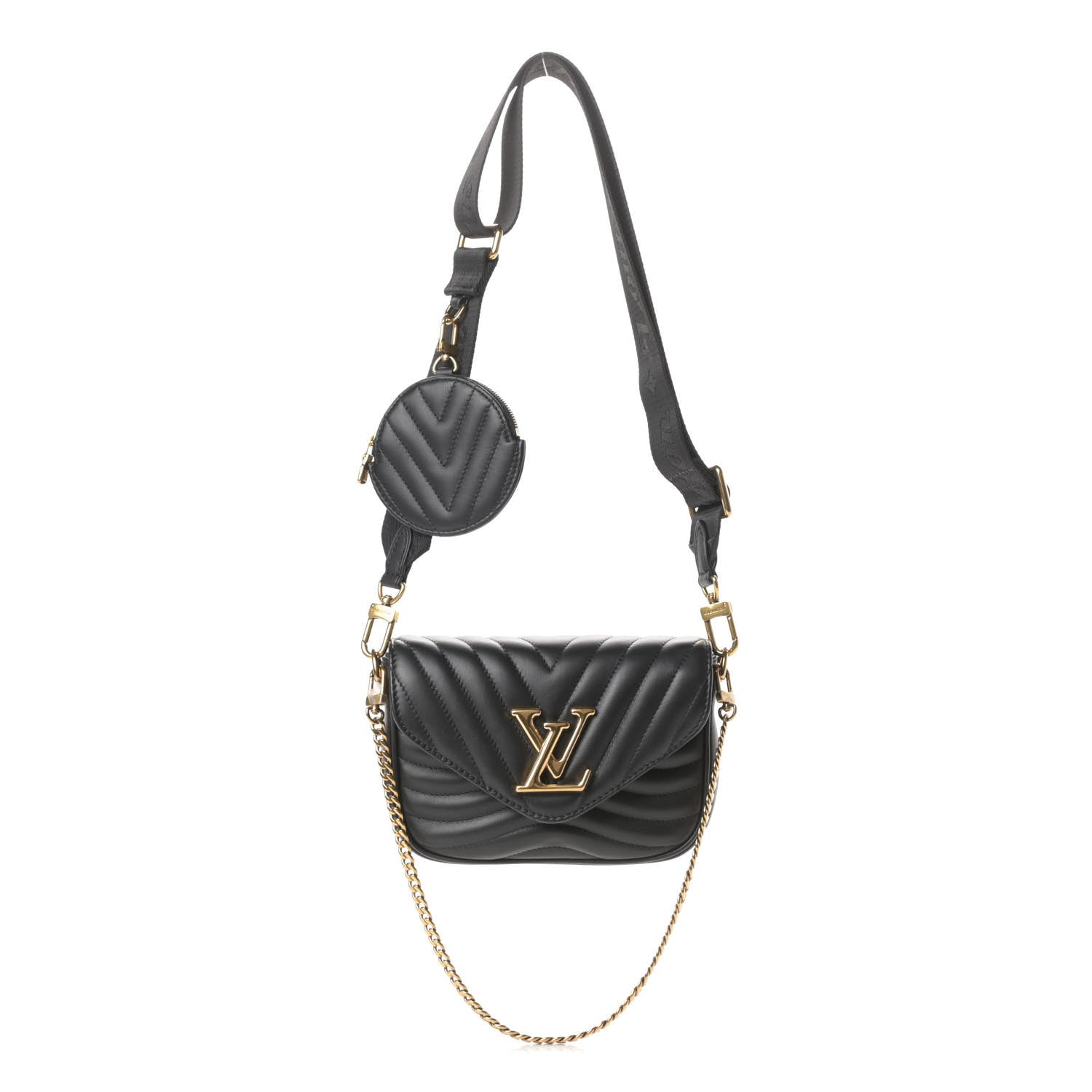 Louis Vuitton Calfskin New Wave Multi Pochette Black 1 of 9