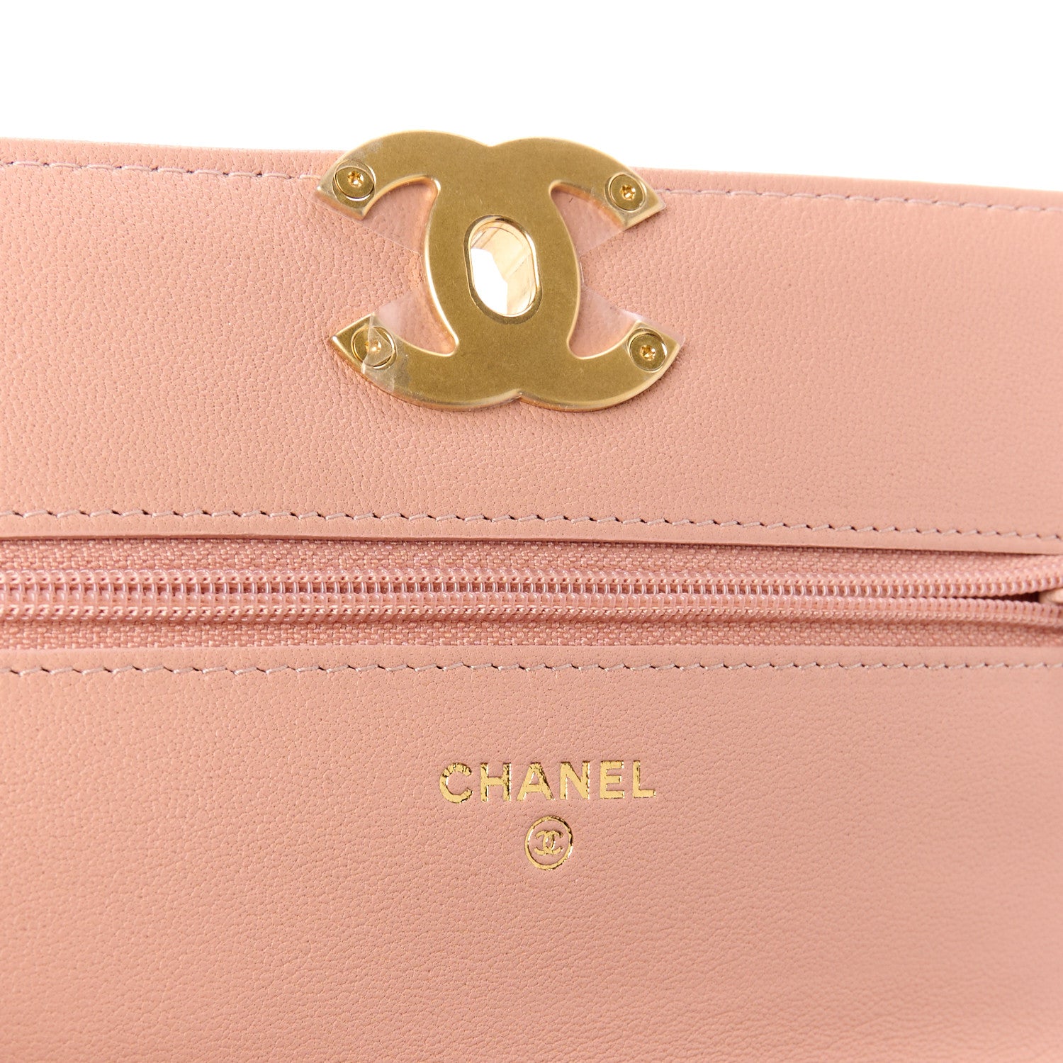 Chanel Lambskin Quilted Chanel 19 Wallet On Chain WOC Beige 8 of 13