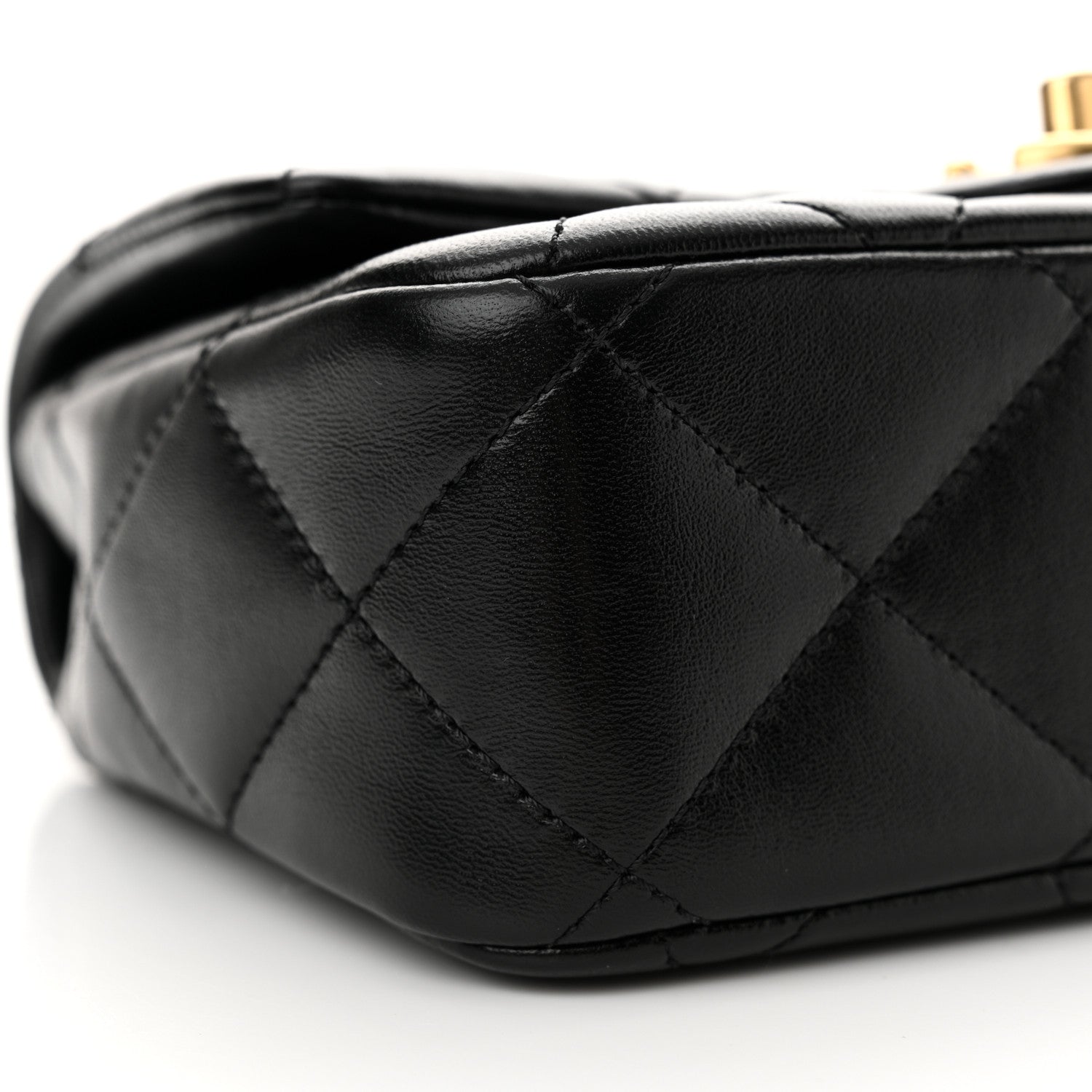 Chanel Shiny Lambskin Quilted Mini Sweetheart Flap Black 9 of 11