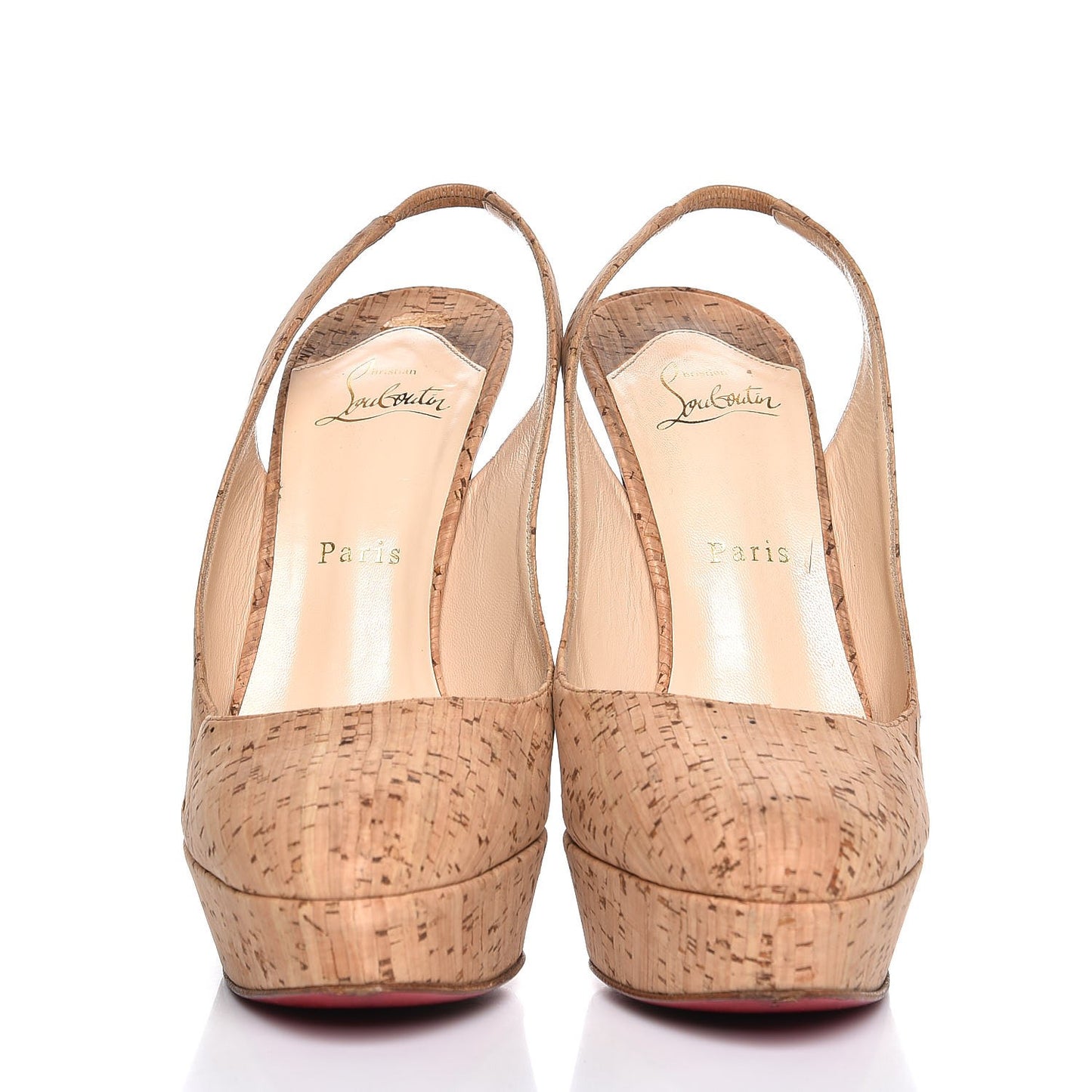 Cork Bianca 140 Slingback Pumps 40.5 Natural