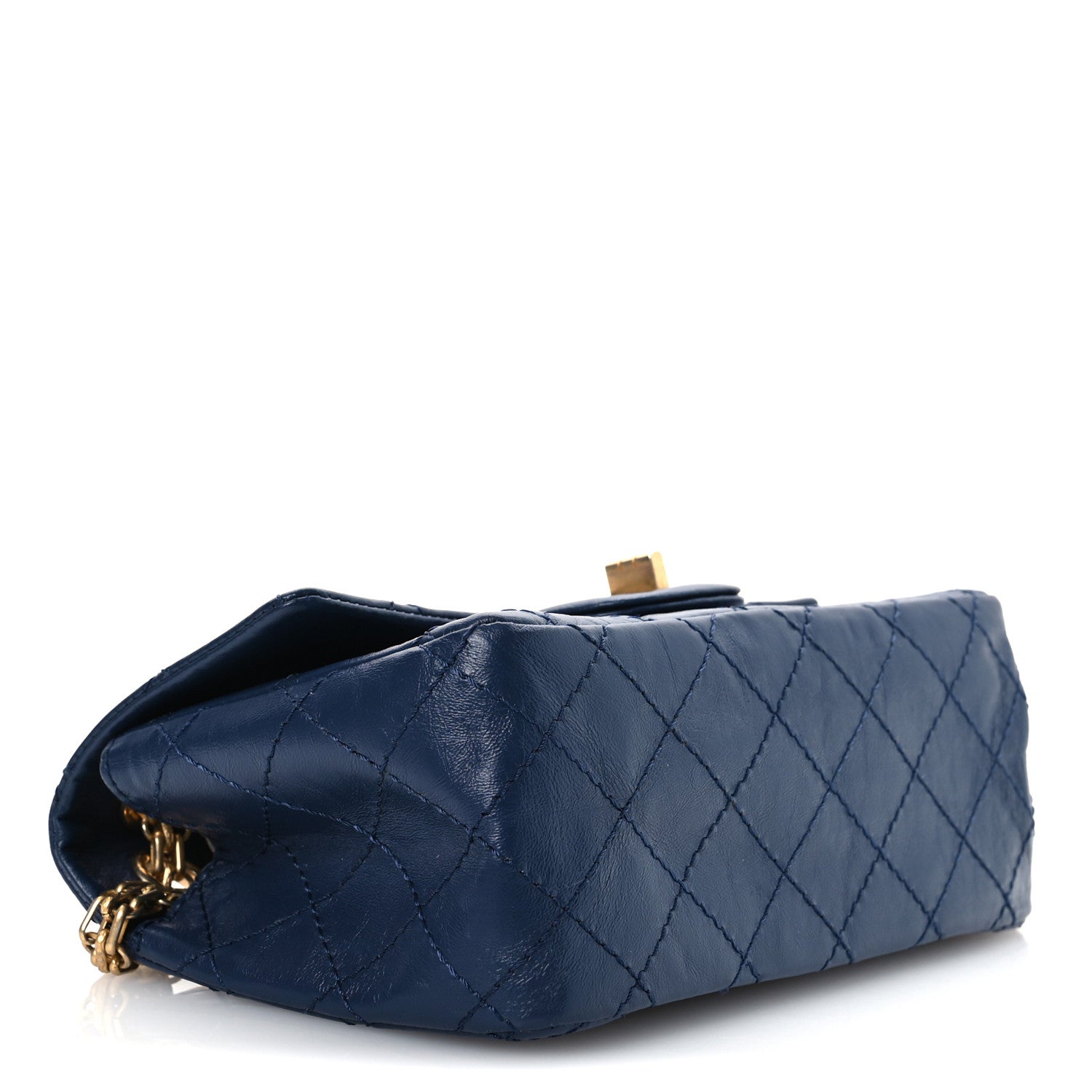 Chanel Aged Calfskin Quilted 2.55 Reissue Mini Flap Navy 4 of 12