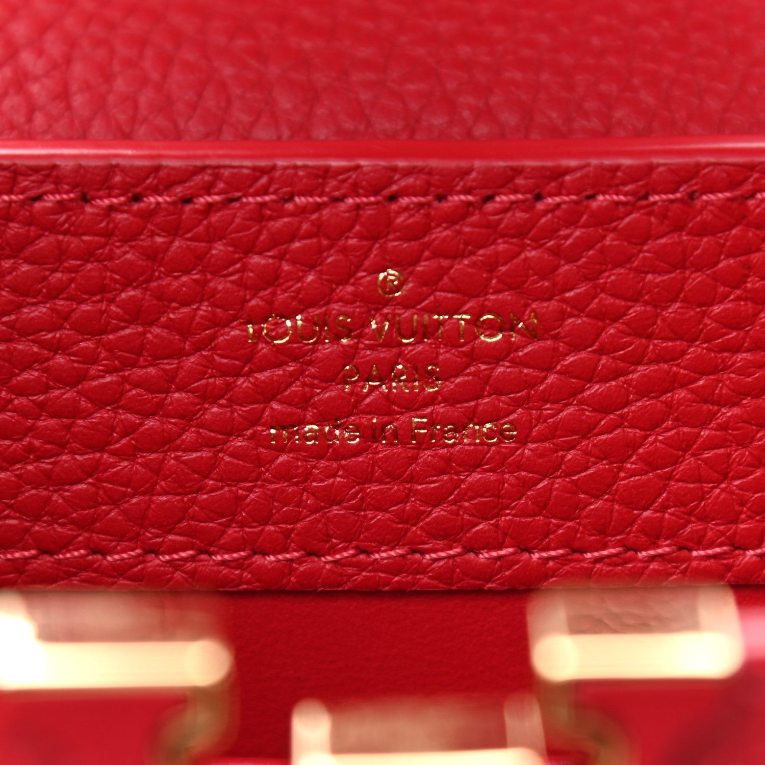 Louis Vuitton Taurillon Mini Capucines Scarlet 6 of 10