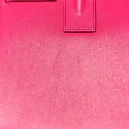 Saint Laurent Calfskin Small Sac De Jour Lipstick Fuchsia 13 of 14