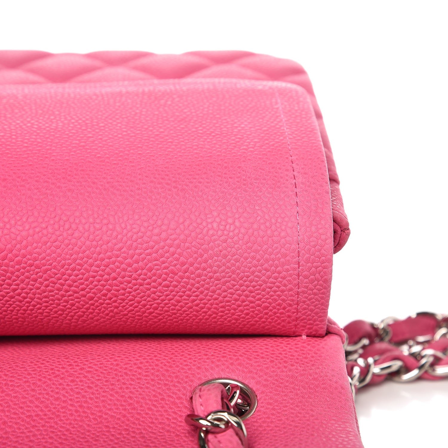 Chanel Iridescent Caviar Quilted Jumbo Double Flap Pink 19 of 29