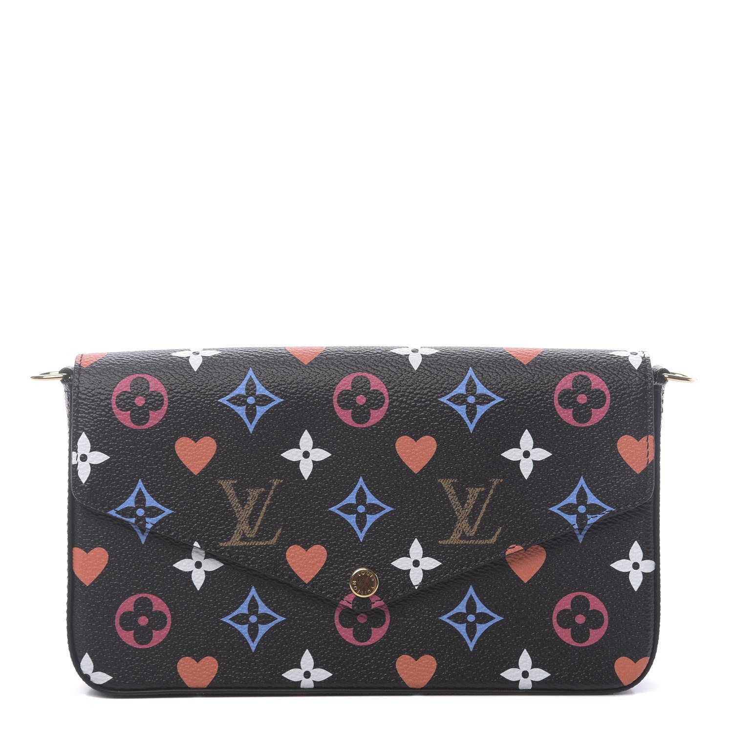 Louis Vuitton Game On Felicie Chain Wallet Black 1 of 9