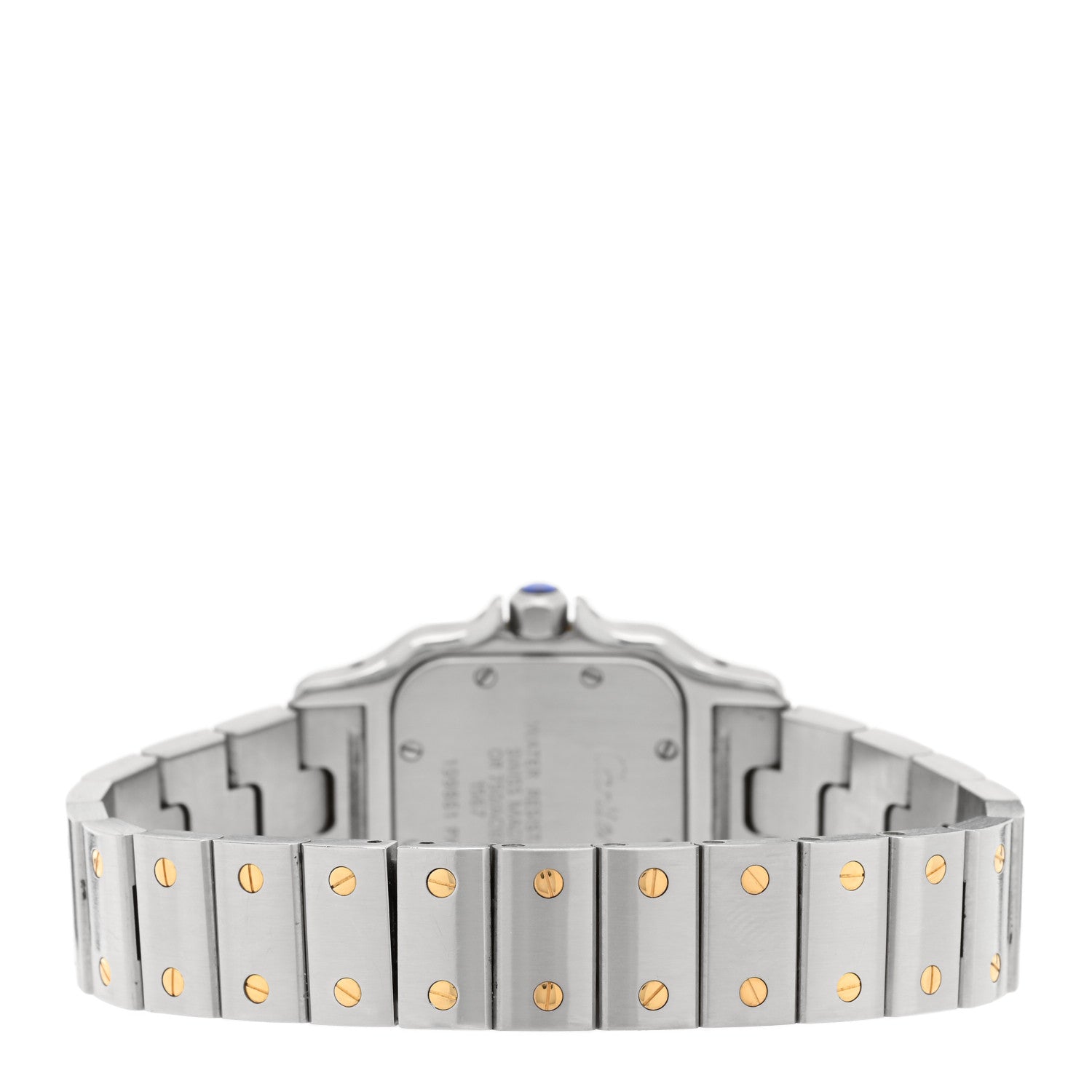 Cartier Stainless Steel 18K Yellow Gold 24mm Santos De Cartier Galbee Quartz Watch 3 of 4