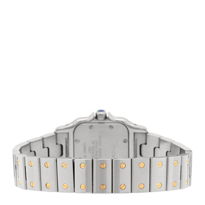 Cartier Stainless Steel 18K Yellow Gold 24mm Santos De Cartier Galbee Quartz Watch 3 of 4