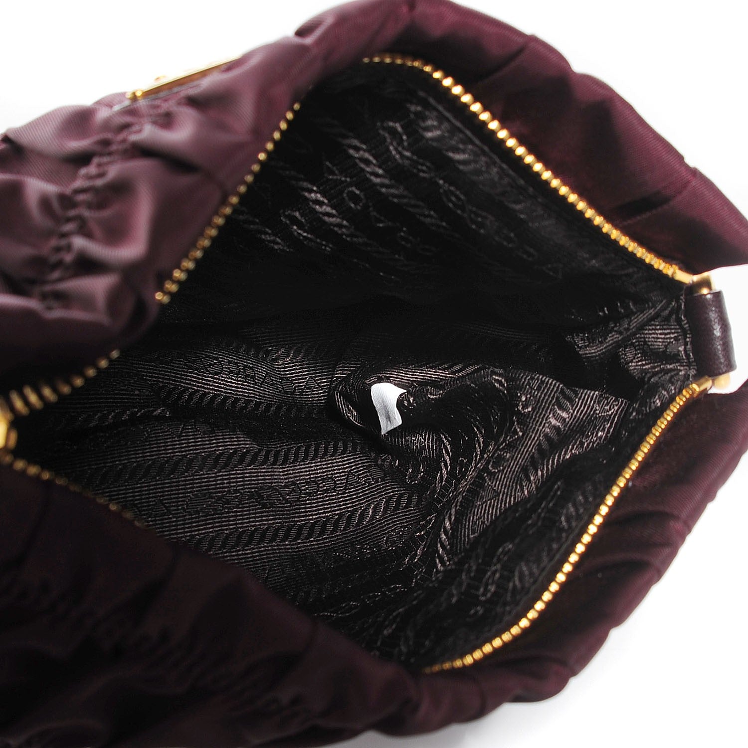 Prada Tessuto Nylon Gaufre Wristlet Bordeaux 5 of 9