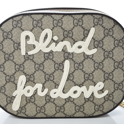 Gucci GG Supreme Monogram Blind For Love Embroidered Mini Chain Shoulder Bag Beige Tuscany 10 of 12