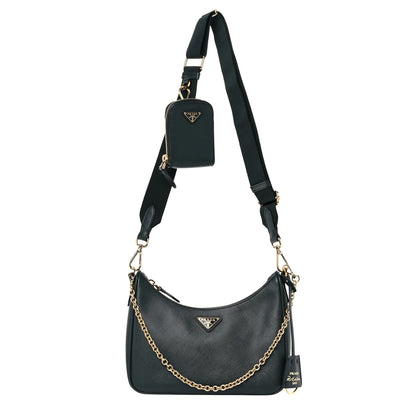 Prada Saffiano Lux Re-Edition 2005 Shoulder Bag Smeraldo 1 of 9