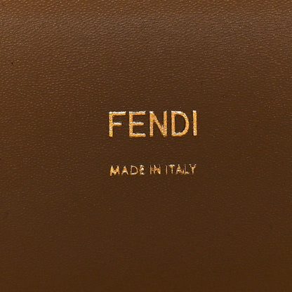 Fendi Vitello King Plexiglass Logo Embossed Medium Fendi Sunshine Shopper Tote Miele Scuro 6 of 12