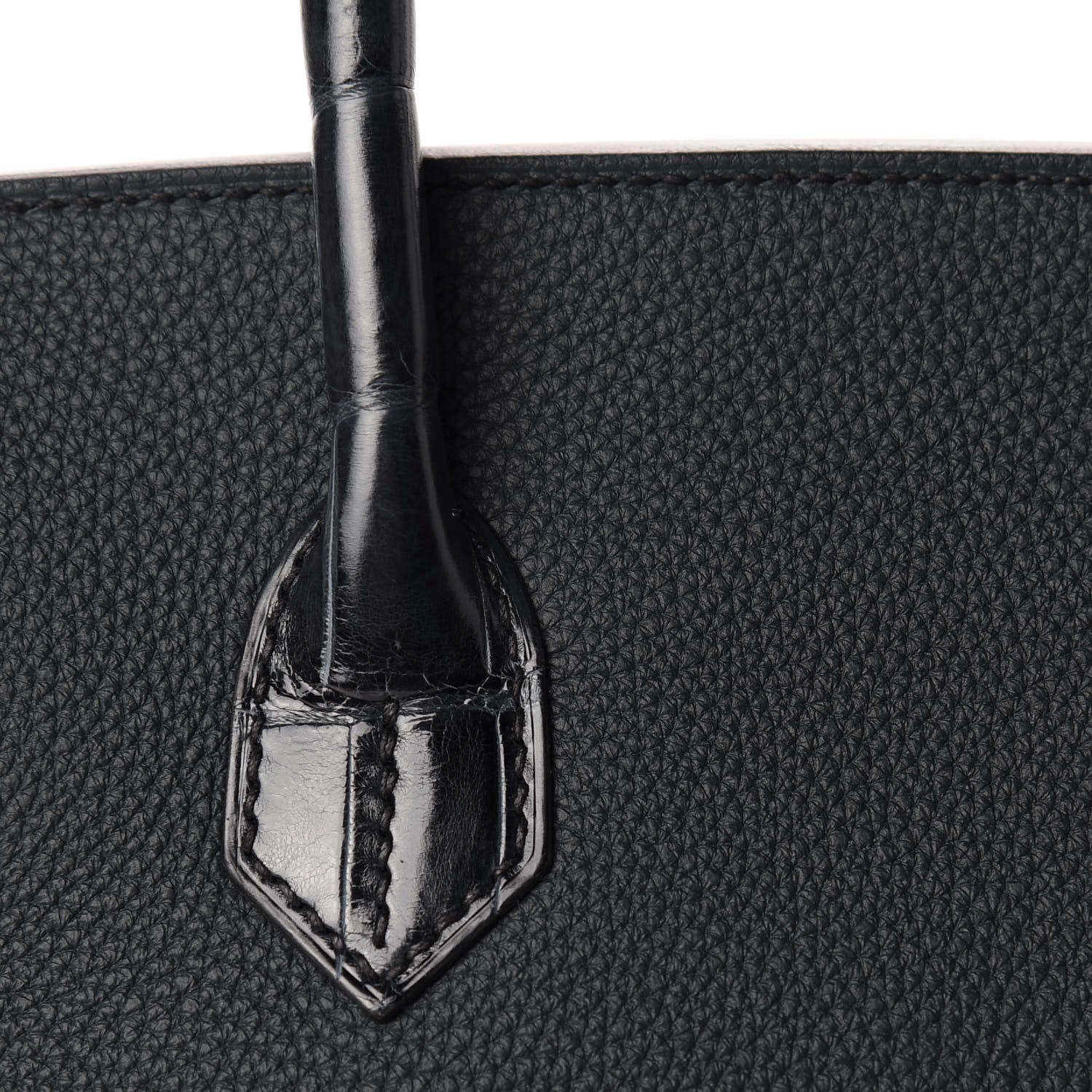 Hermes Togo Shiny Niloticus Crocodile Birkin Touch 30 Vert Rousseau 23 of 36