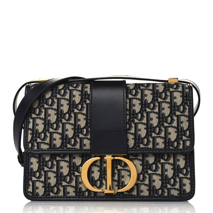 Christian Dior Oblique 30 Montaigne Flap Bag Blue 1 of 10