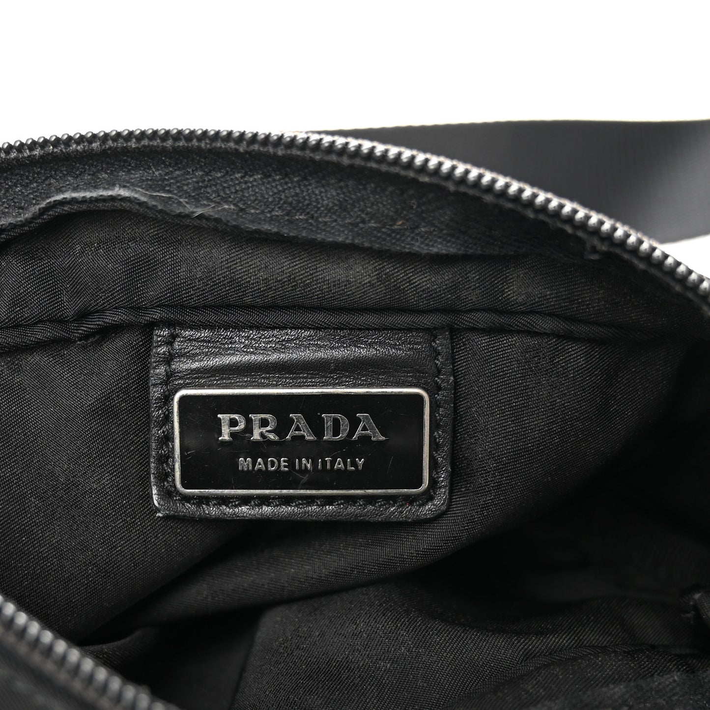 Nylon Flat Messenger Bag Black
