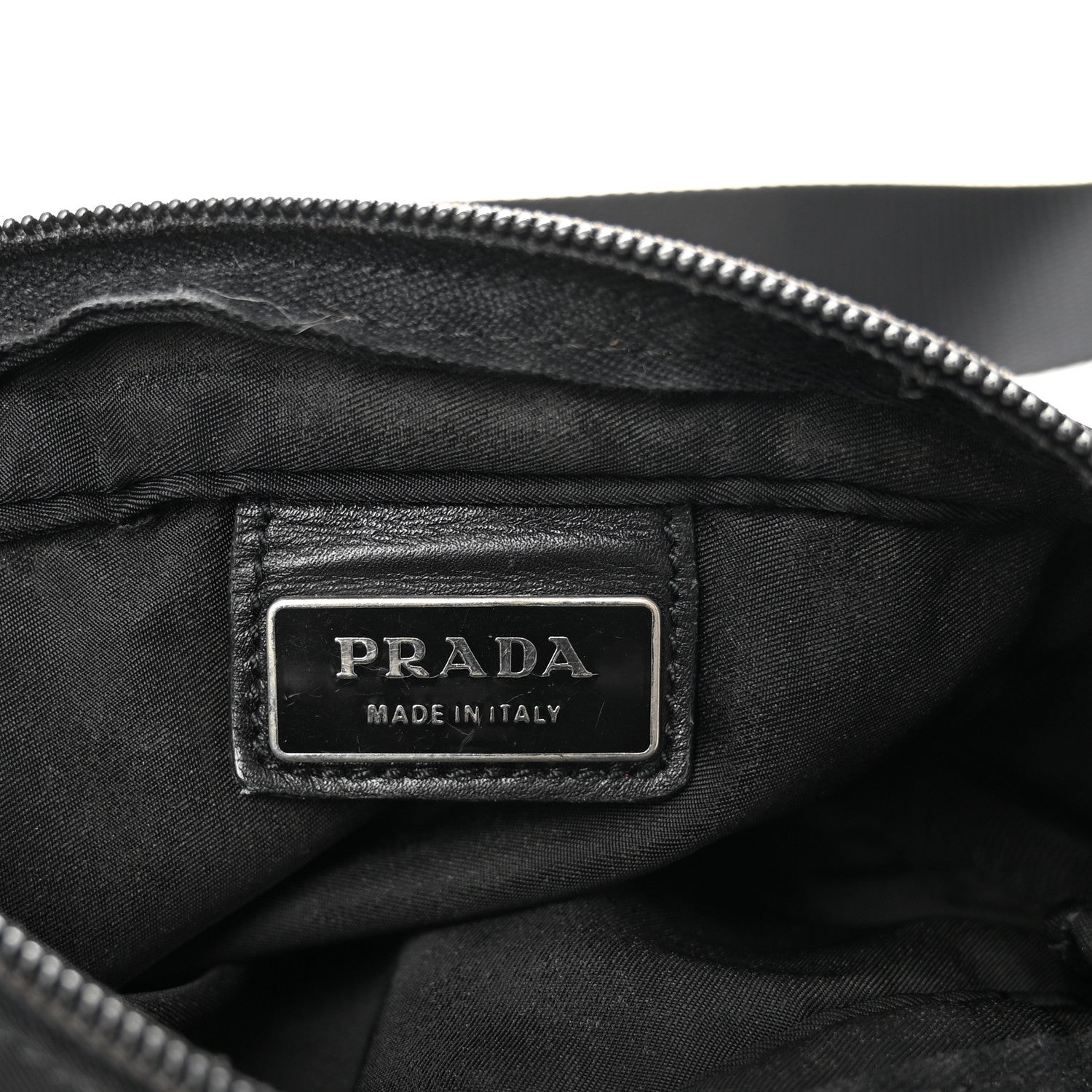 Prada Nylon Flat Messenger Bag Black 6 of 11