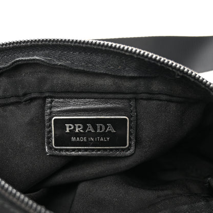 Prada Nylon Flat Messenger Bag Black 6 of 11
