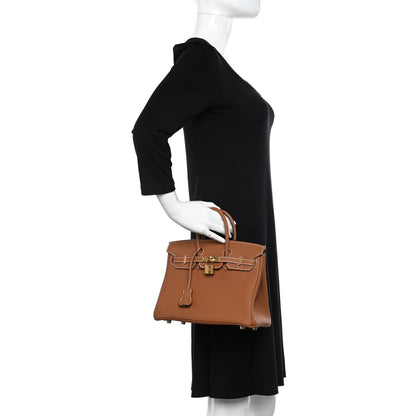 Hermes Togo Birkin 25 Gold 3 of 11