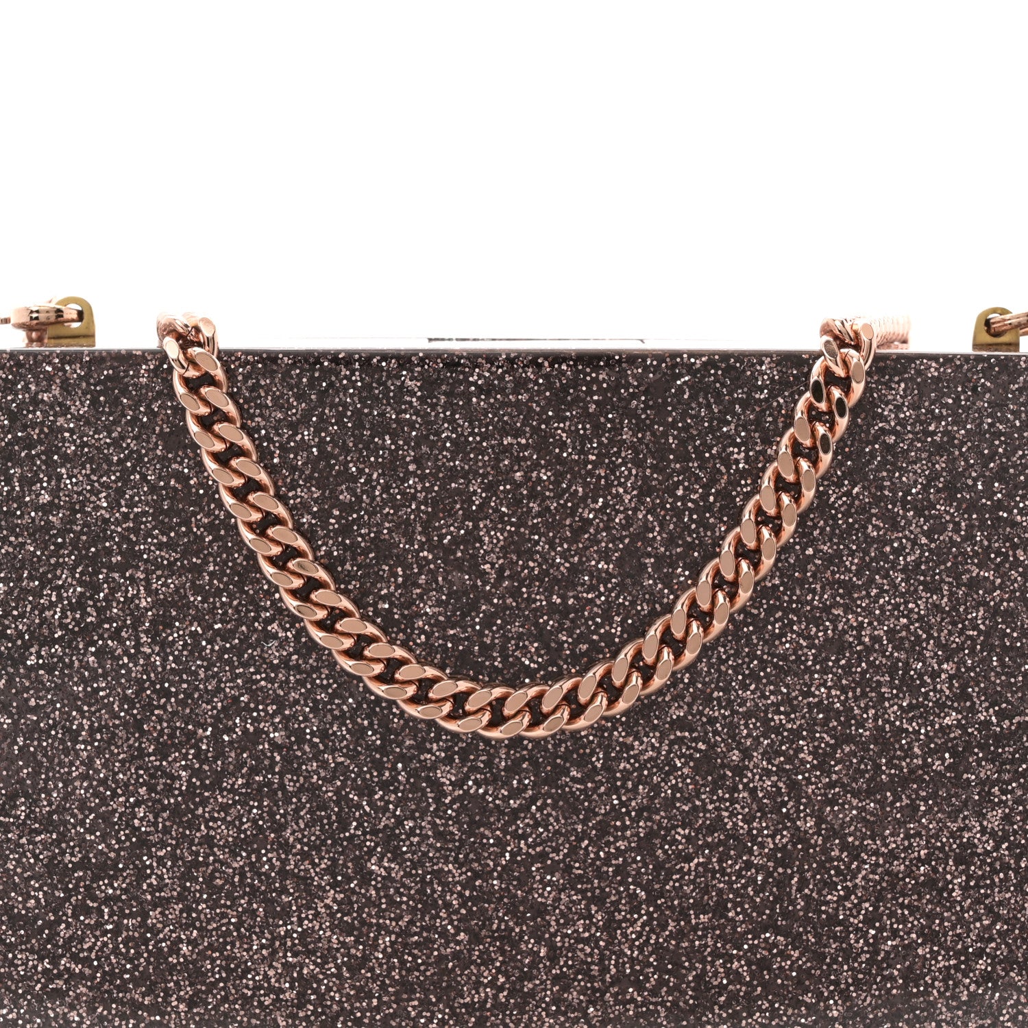 Stella McCartney Acrylic Glitter Chain Clutch Copper 7 of 11
