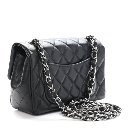 Chanel Lambskin Quilted Mini Rectangular Flap Black 3 of 11