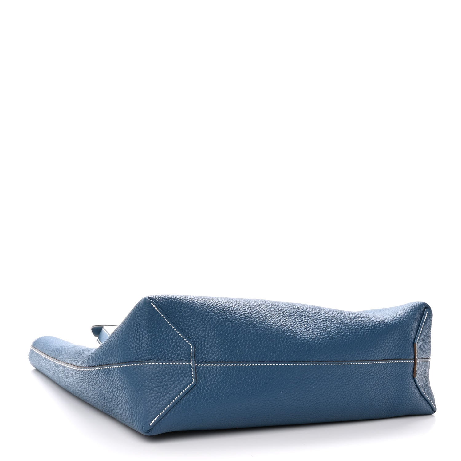 Hermes Taurillon Clemence Double Sens 45 Reversible Tote Bleu Thalassa White 6 of 20