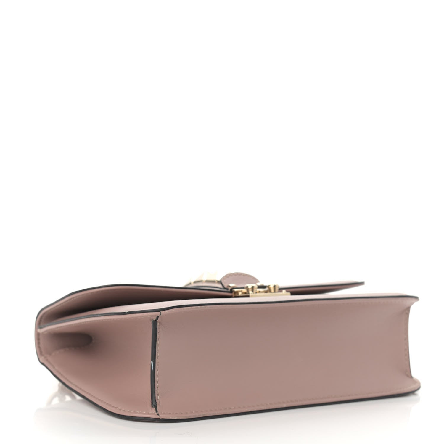 Valentino Garavani Vitello Medium Glam Lock Rockstud Flap Poudre 4 of 13