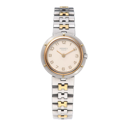 Hermes Stainless Steel 24mm Clipper Quartz Watch Gold 1 of 4