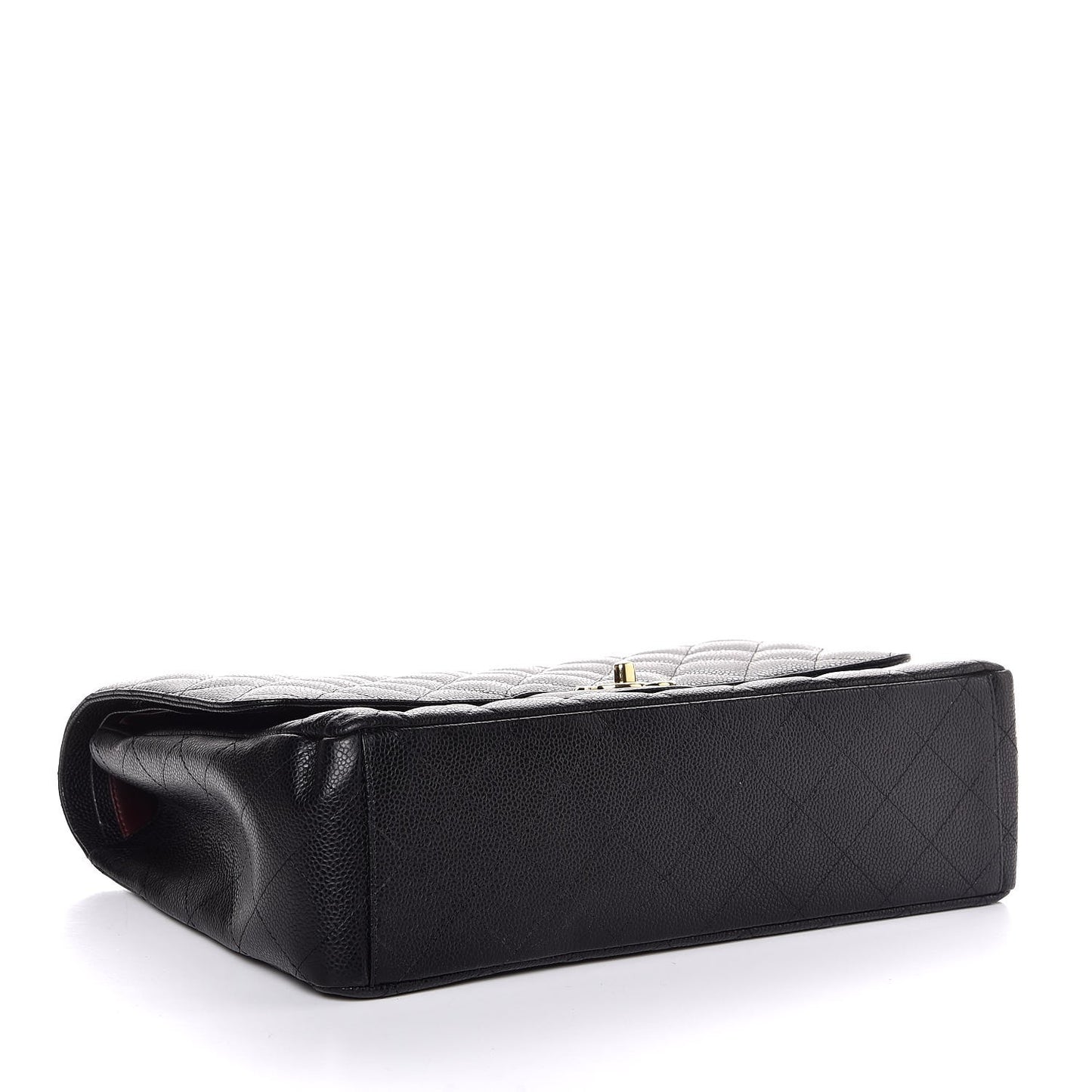 Caviar Quilted Maxi Double Flap Black
