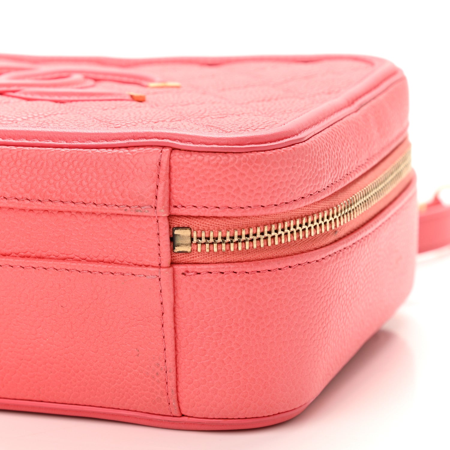 Chanel Caviar Quilted Medium CC Filigree Vanity Case Coral 9 of 11