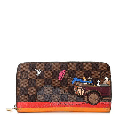 Louis Vuitton Damier Ebene 2015 Christmas Animation Zippy Wallet Hibiscus 1 of 6