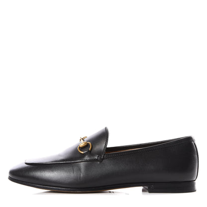 Gucci Calfskin Womens Jordaan Loafers 36.5 Black 1 of 8