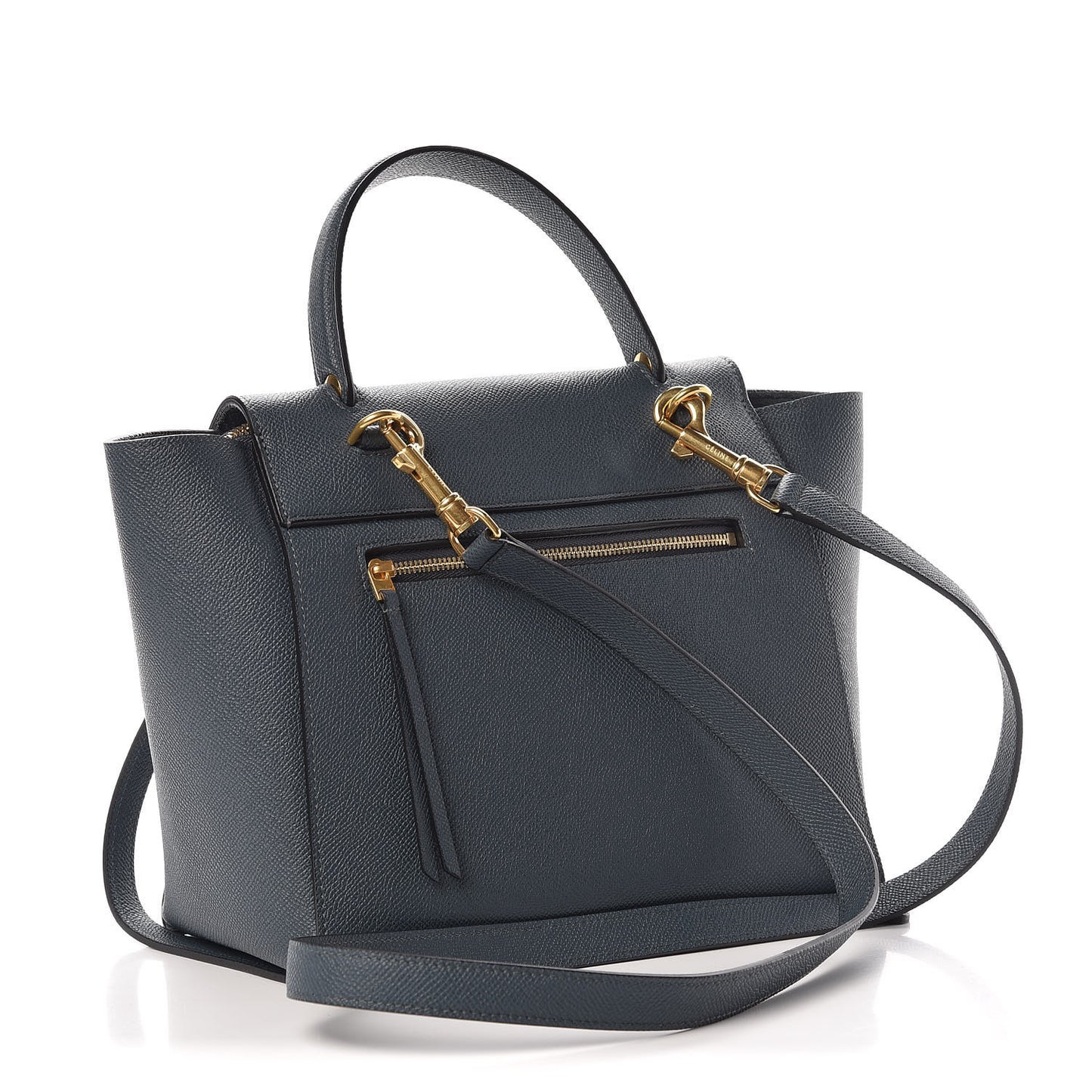 Baby Grained Calfskin Micro Belt Bag Slate