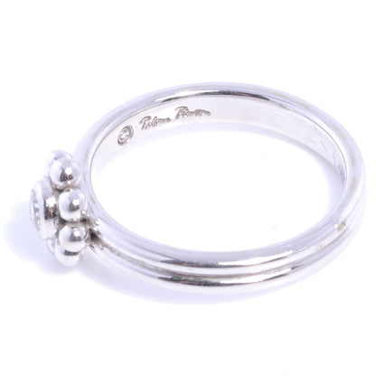 Tiffany 18k Diamond Flower Ring 7 6 of 7