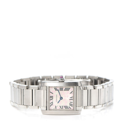 Cartier Stainless Steel 20mm Tank Francaise Quartz Watch Pink 2 of 6