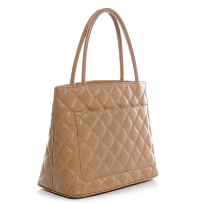 Chanel Caviar Medallion CC Tote Dark Beige 3 of 7