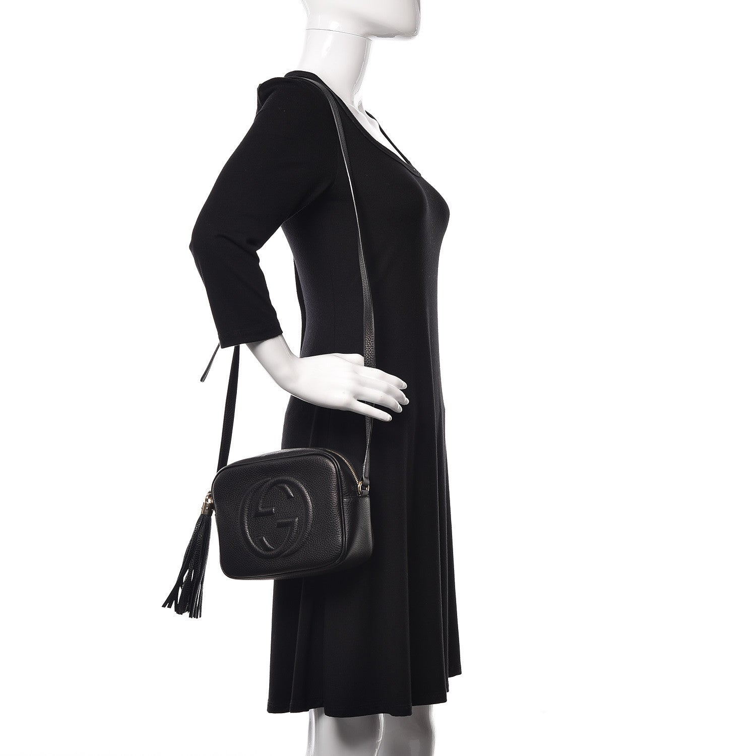 Gucci Pebbled Calfskin Small Soho Disco Bag Black 2 of 10