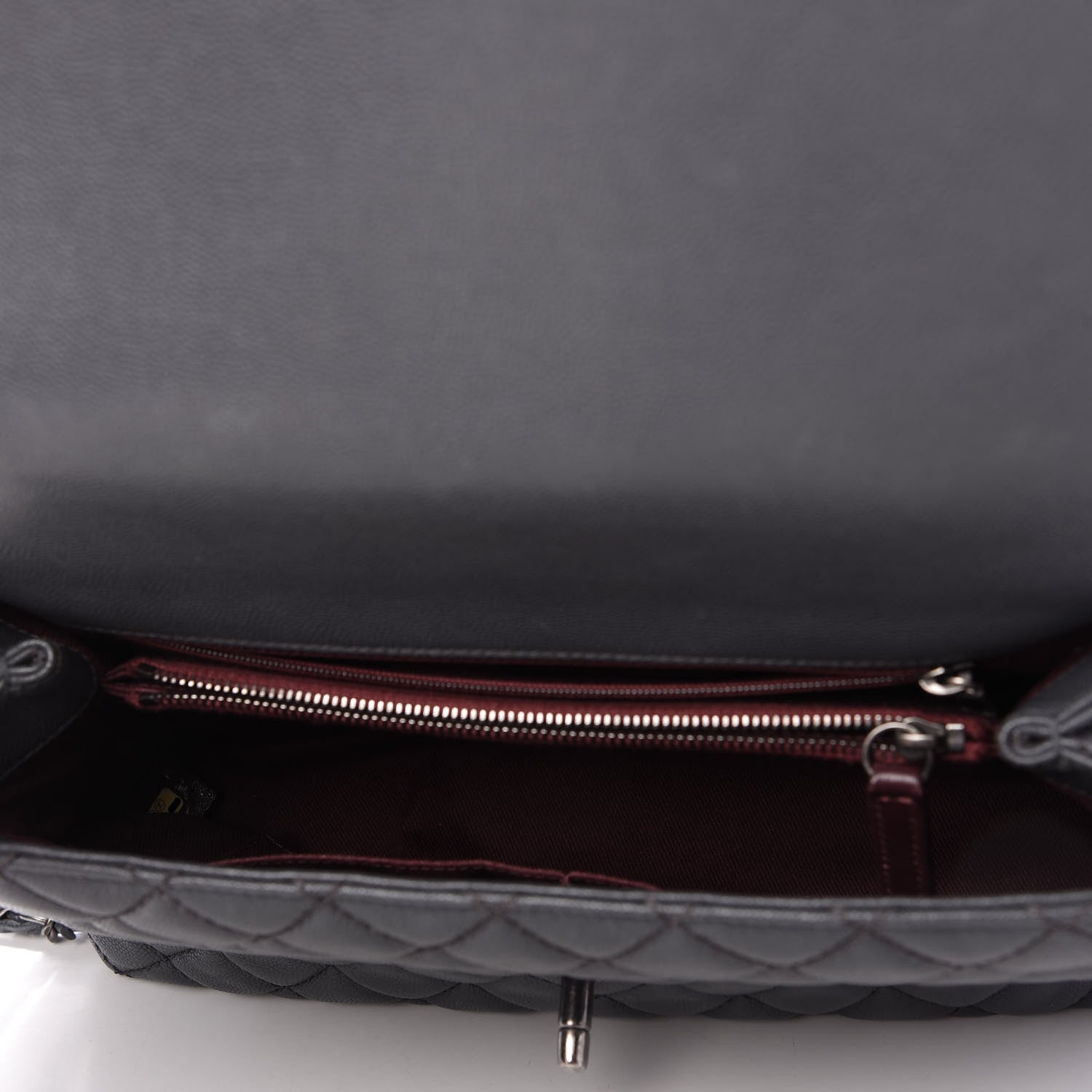 Chanel Caviar Quilted Small Coco Handle Flap Gray 5 of 10