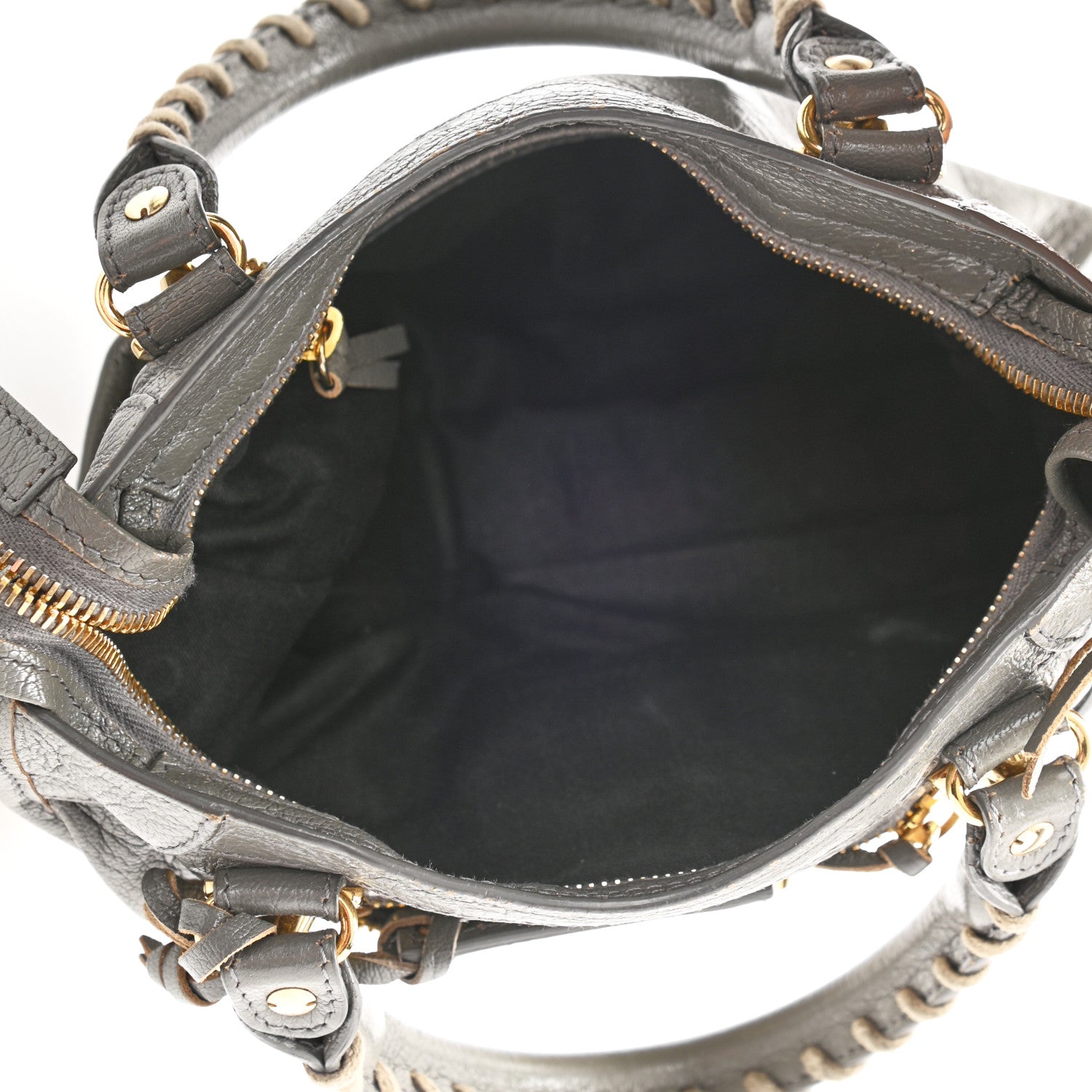Balenciaga Chevre Gold Metallic Edge Hardware Mini City Gris Acier 5 of 12