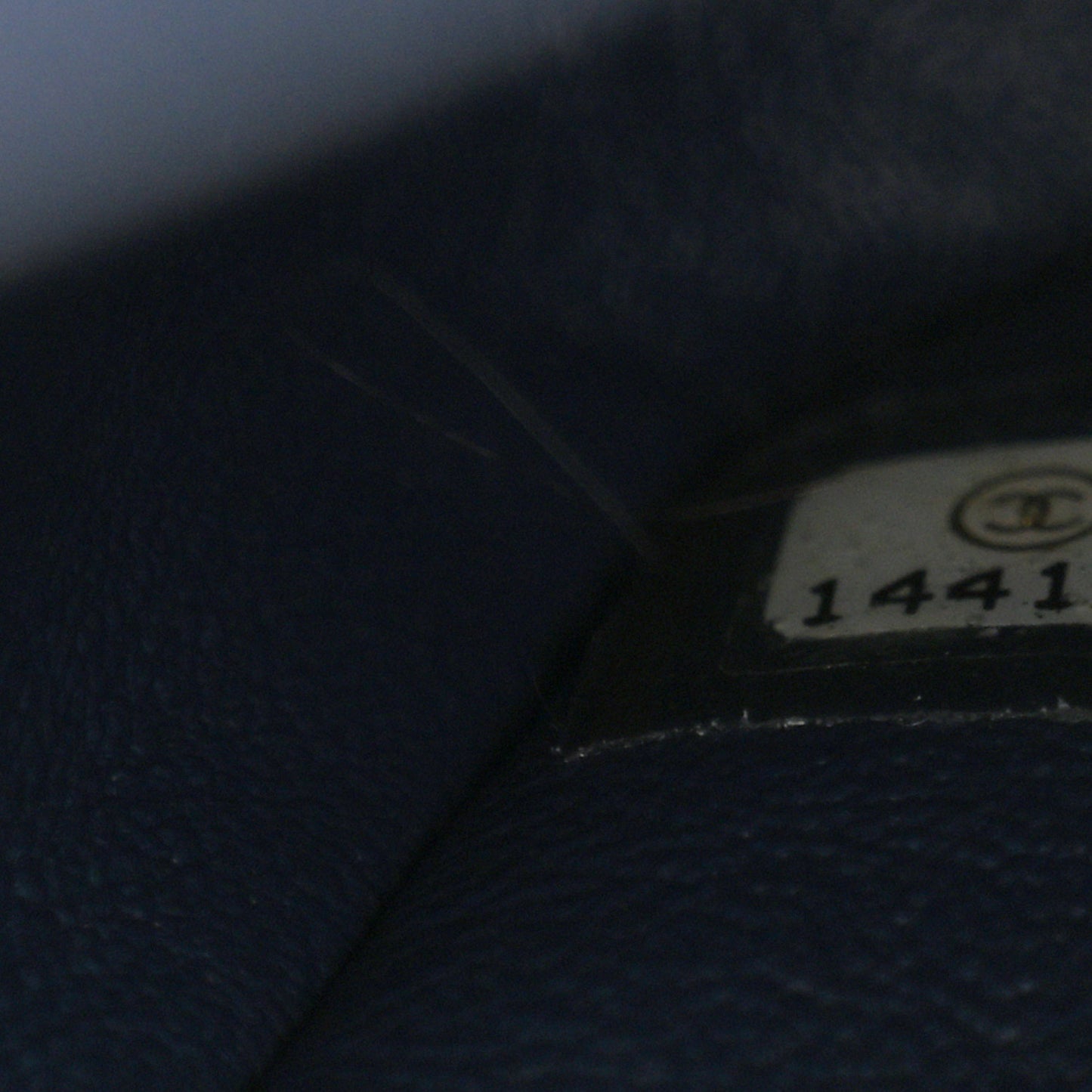 Patent Quilted Jumbo Double Flap Dark Blue