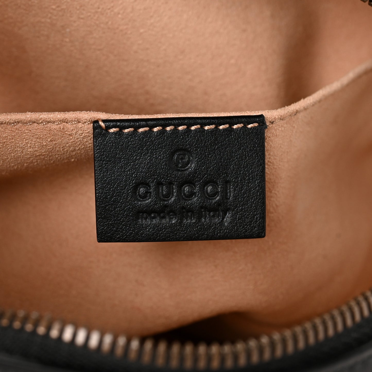 Calfskin Matelasse Animal Studs GG Marmont Belt Bag 85 34 Black
