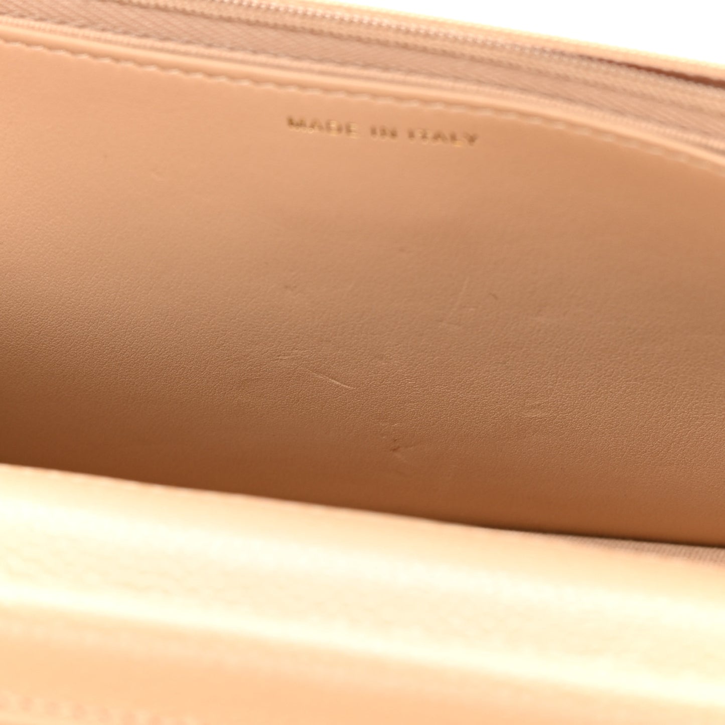 Caviar Quilted Wallet On Chain WOC Beige