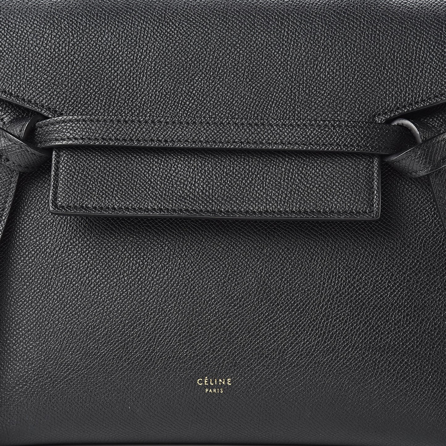 Grained Calfskin Micro Belt Bag Black
