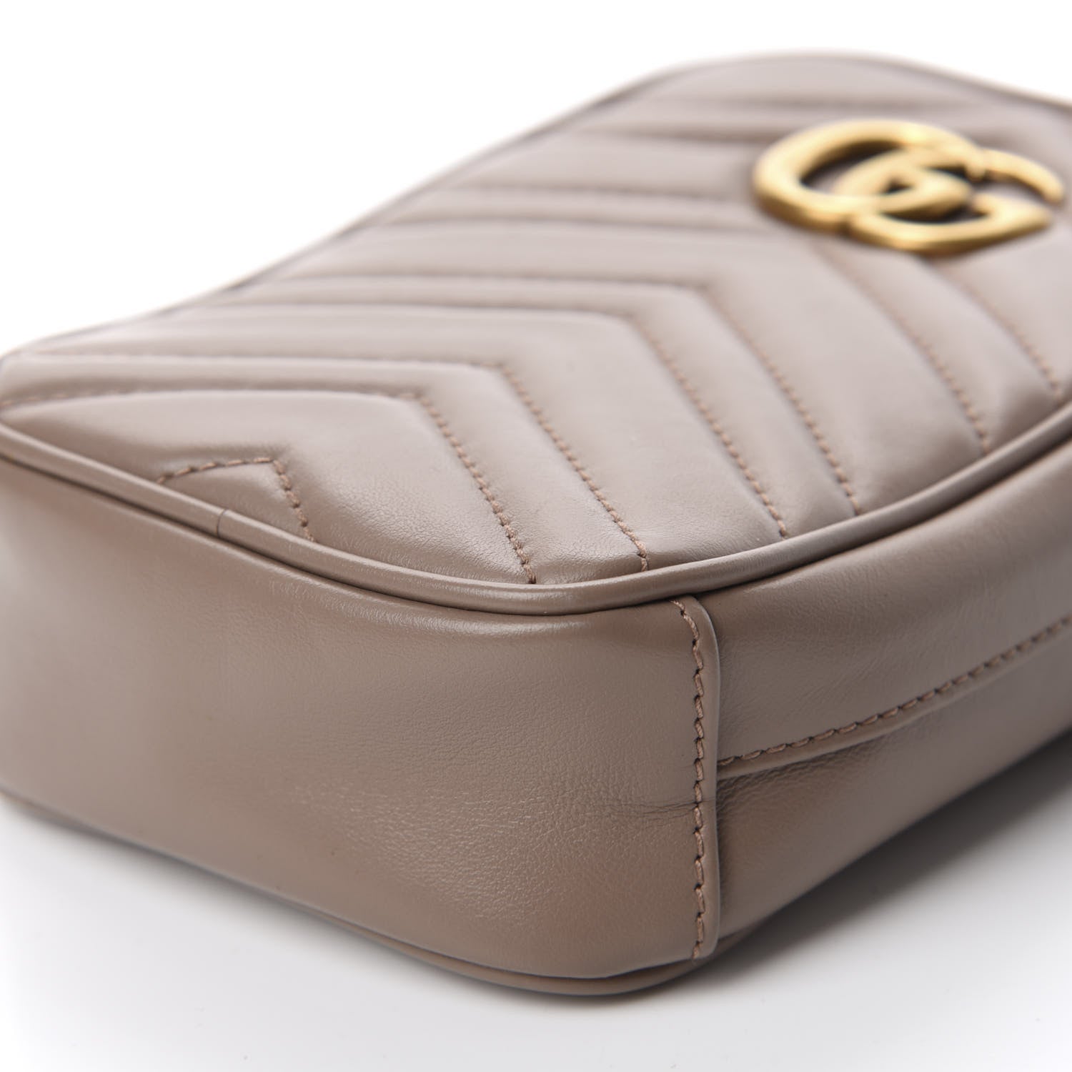 Gucci Calfskin Matelasse Mini GG Marmont Crossbody Bag Porcelain Rose 7 of 10