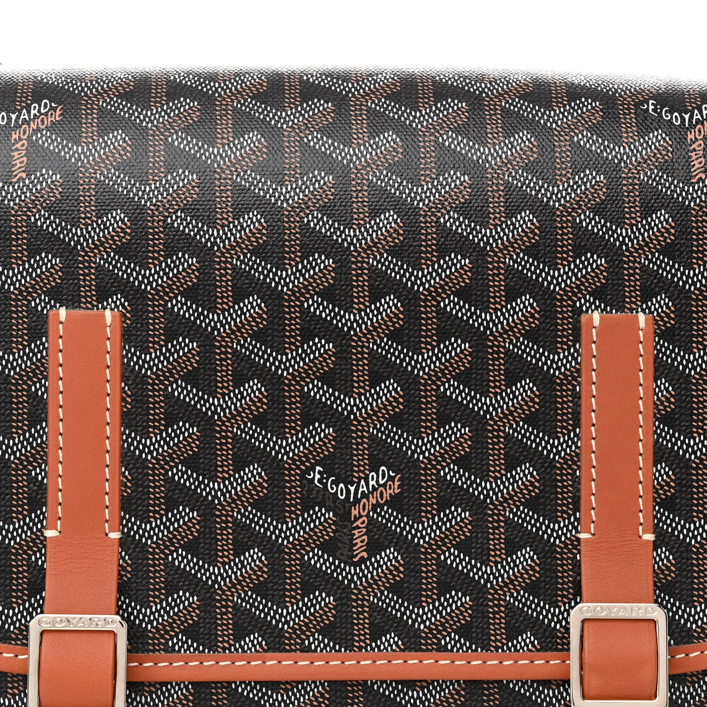 Goyardine Belvedere MM Messenger Bag Black Gold