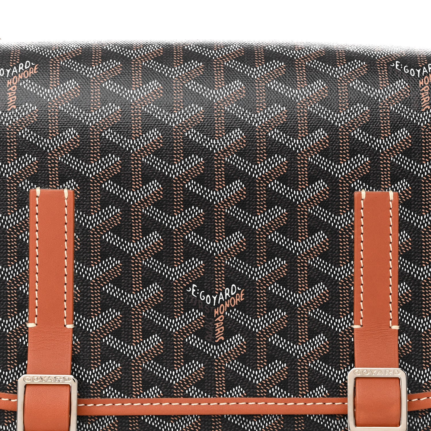 Goyard Goyardine Belvedere MM Messenger Bag Black Gold 7 of 11