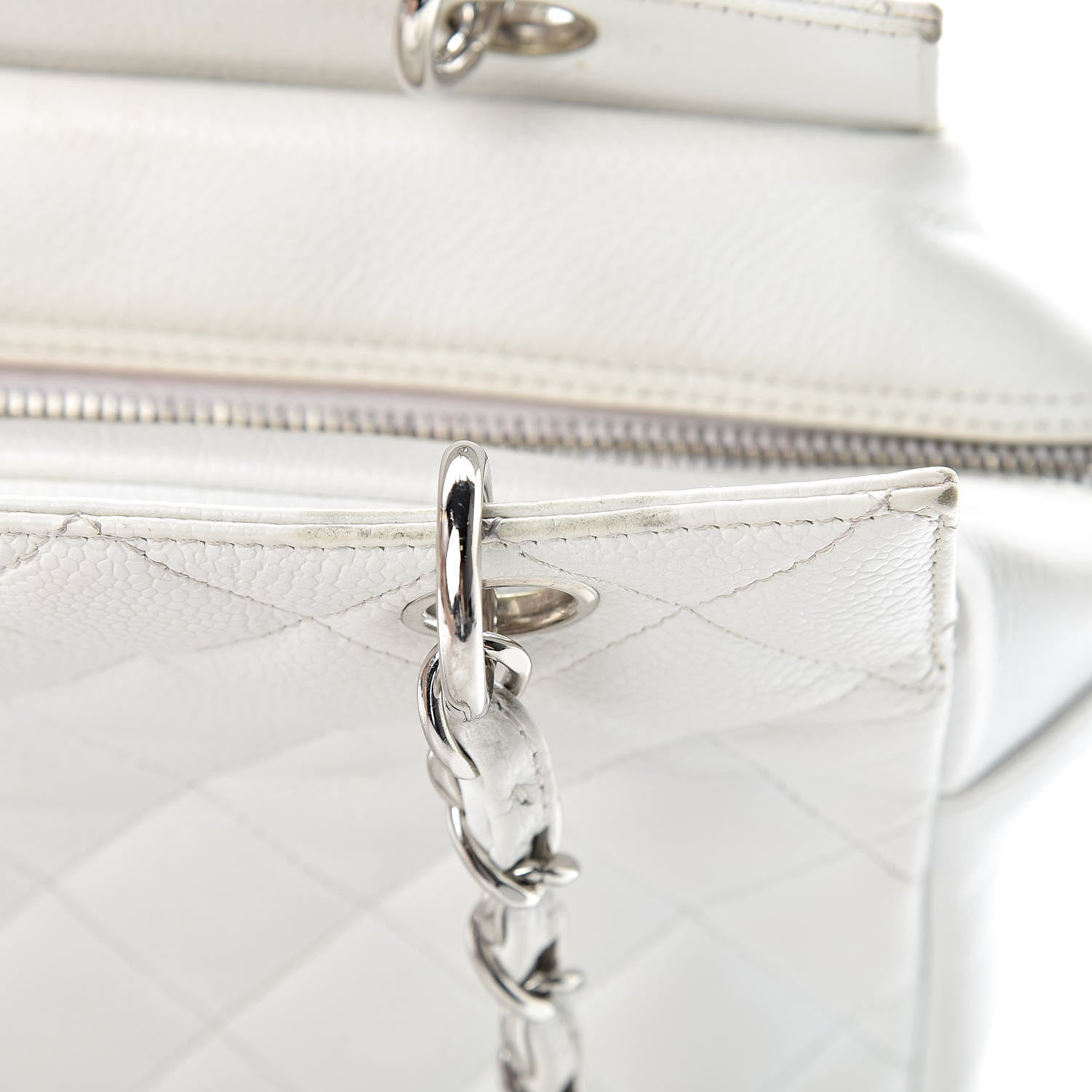 Chanel Caviar Quilted Petit Timeless Tote PTT White 15 of 17