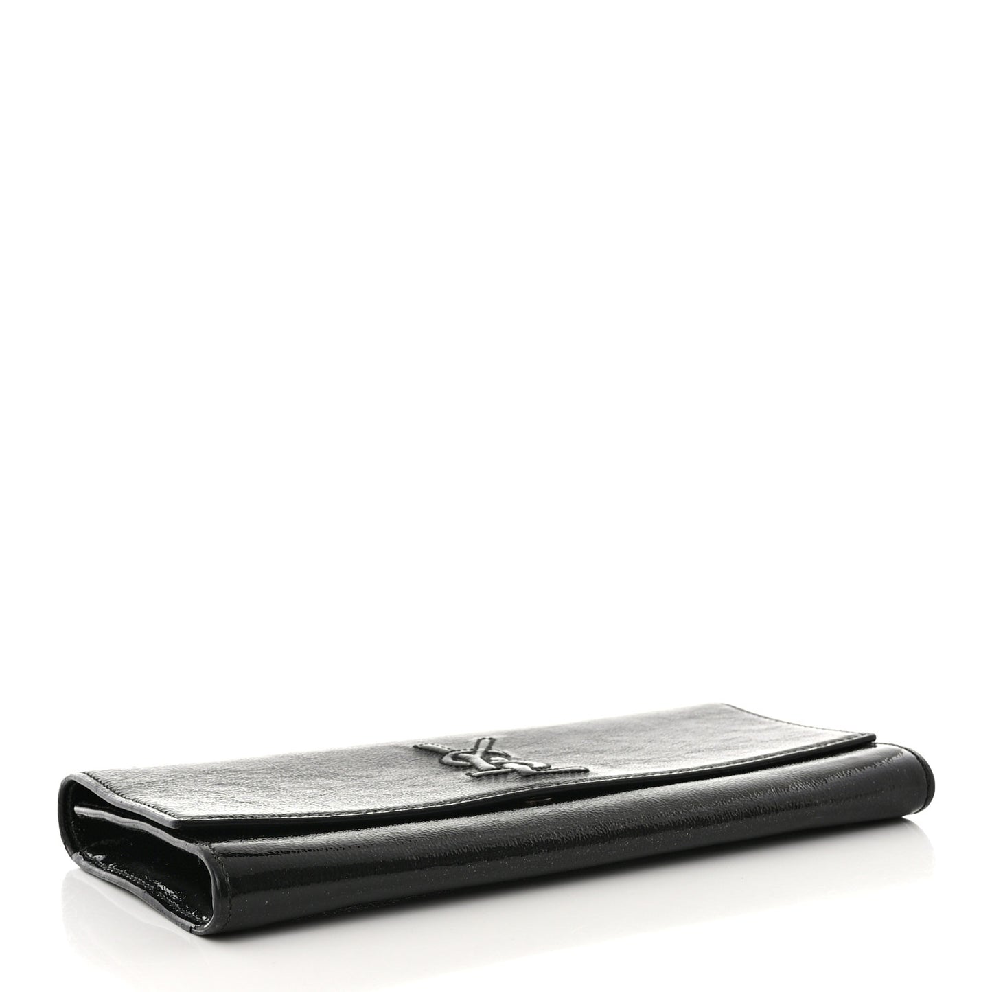 Textured Patent Monogram Small Belle De Jour Clutch Black