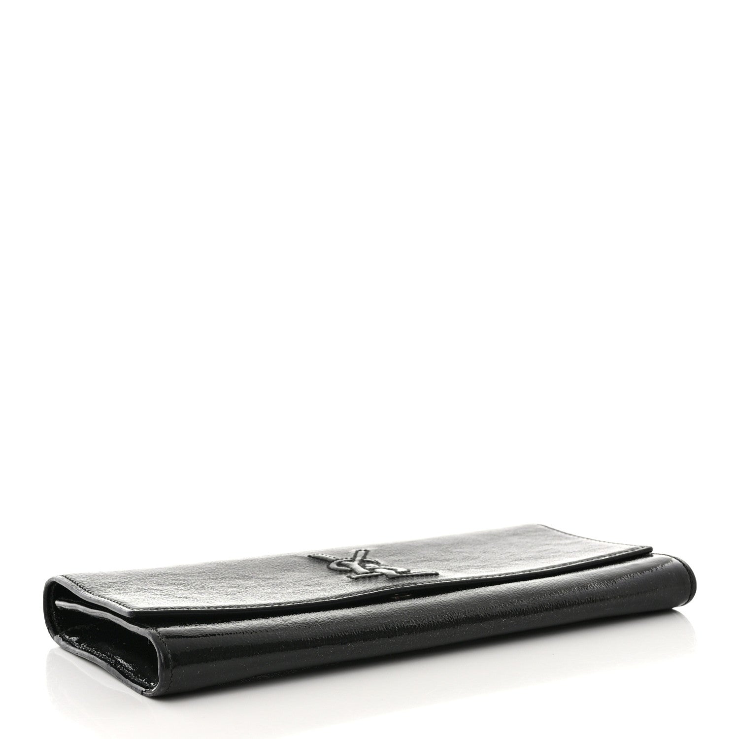 Saint Laurent Textured Patent Monogram Small Belle De Jour Clutch Black 4 of 8