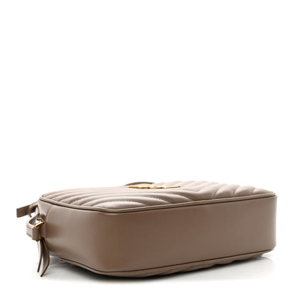 Saint Laurent Calfskin Matelasse Monogram Lou Camera Bag Taupe 4 of 12