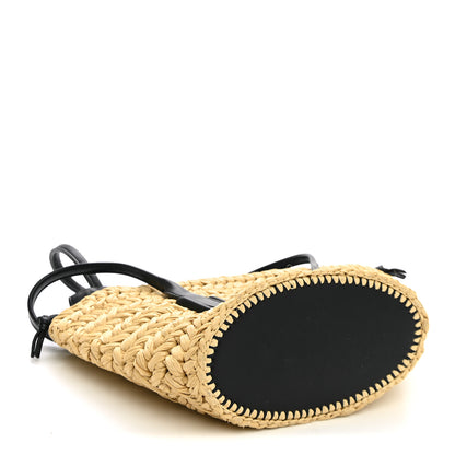 Bottega Veneta Raffia Calfskin Small Arco Basket Black 4 of 9